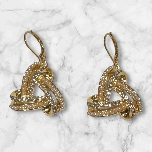 🆕Anne Klein Gold Tone Knot Earrings - Picture 2 of 10